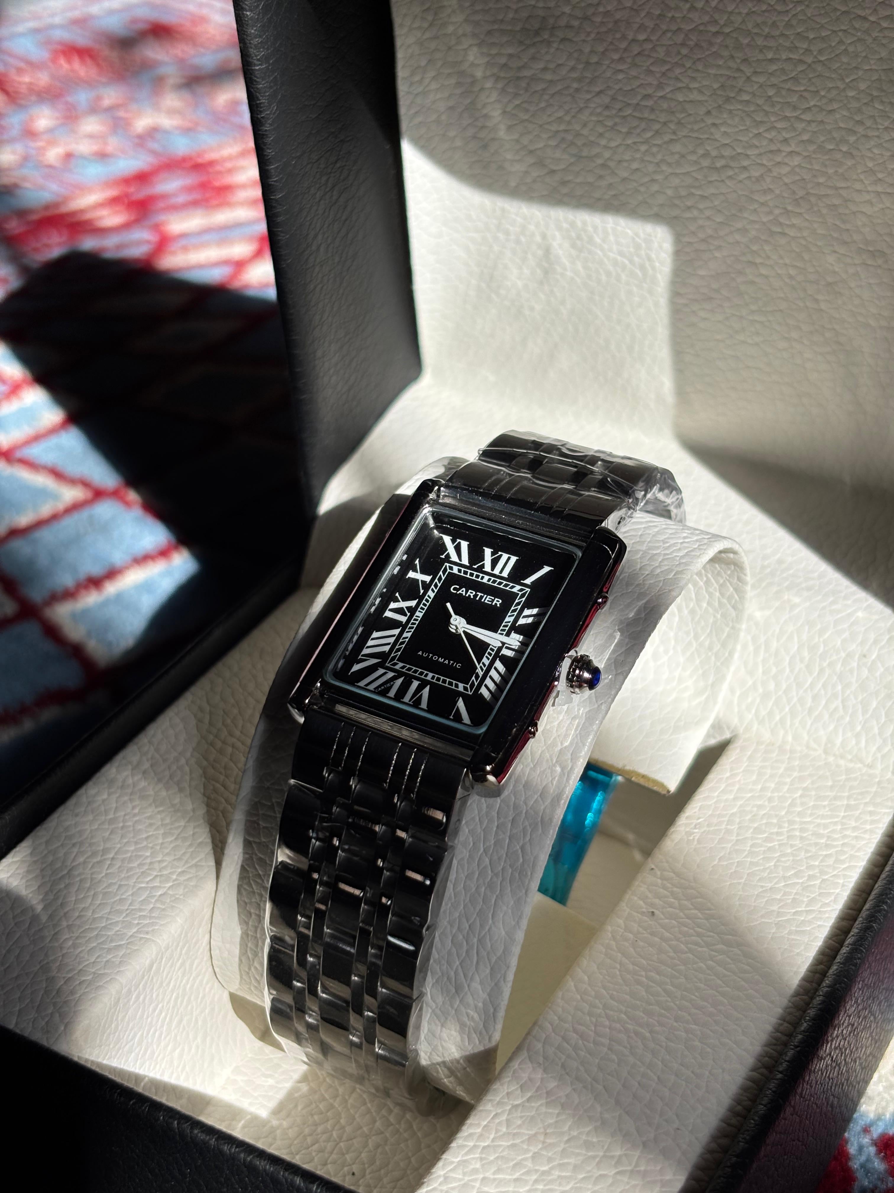 Cartier Tank Style black Dial Watch – Watch Out